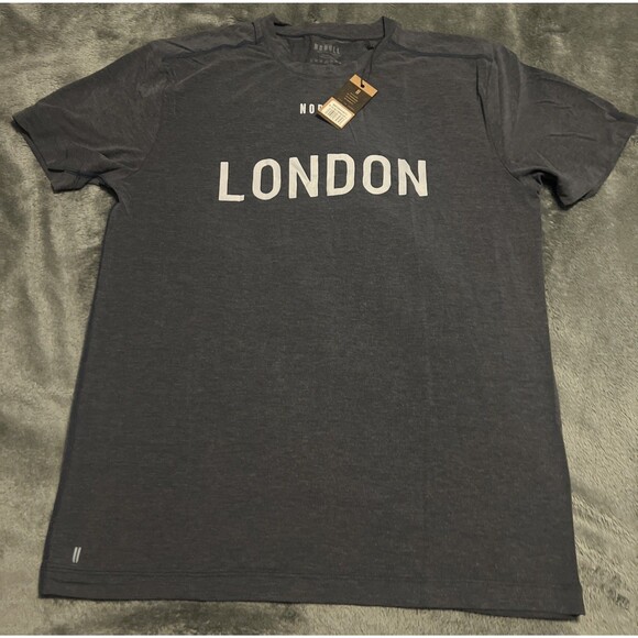 LARGE NoBull Shirt Mens Navy Short Sleeve London CrossFit Workout Active - Picture 8 of 8